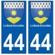 44 La Baule-Escoublac blason autocollant plaque stickers ville