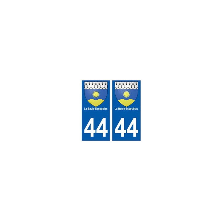 44 La Baule-Escoublac blason autocollant plaque stickers ville