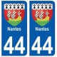 44 Nantes blason autocollant plaque stickers ville