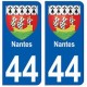 44 Nantes blason autocollant plaque stickers ville