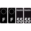 64 Pau logo sticker plate registration city