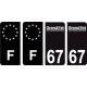 64 Pau logotipo de la etiqueta engomada de la placa de registro de la ciudad