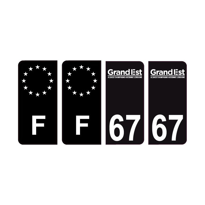 64 Pau logo sticker plate registration city