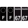 64 Pau logo sticker plate registration city