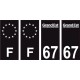 64 Pau logotipo de la etiqueta engomada de la placa de registro de la ciudad