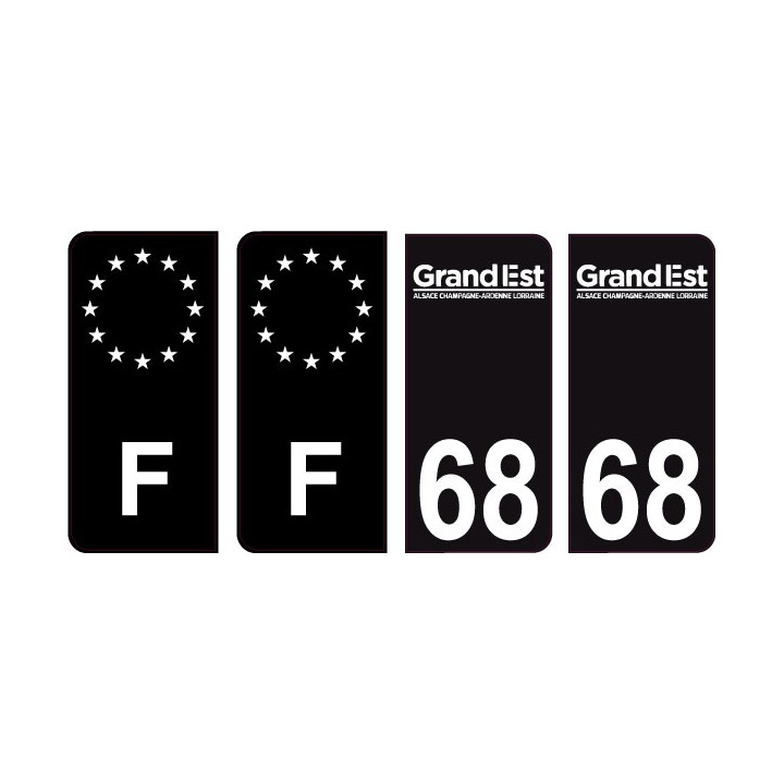 64 Pau logo sticker plate registration city