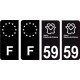 64 Pau logo sticker plate registration city