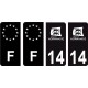 64 Pau logo sticker plate registration city