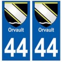 44 Orvault blason autocollant plaque stickers ville