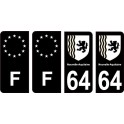 64 Pau sticker plate registration city