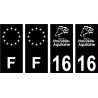 64 Pau logo adesivo piastra di registrazione city