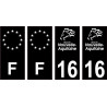 64 Pau logotipo de la etiqueta engomada de la placa de registro de la ciudad