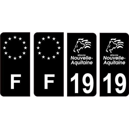 64 Pau logo sticker plate registration city