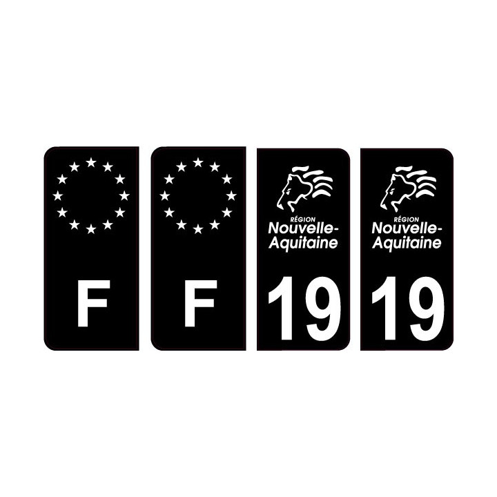 64 Pau logo sticker plate registration city