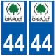 44 Orvault logo autocollant plaque stickers ville