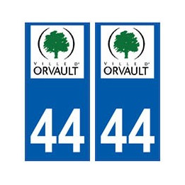44 Orvault logo autocollant plaque stickers ville