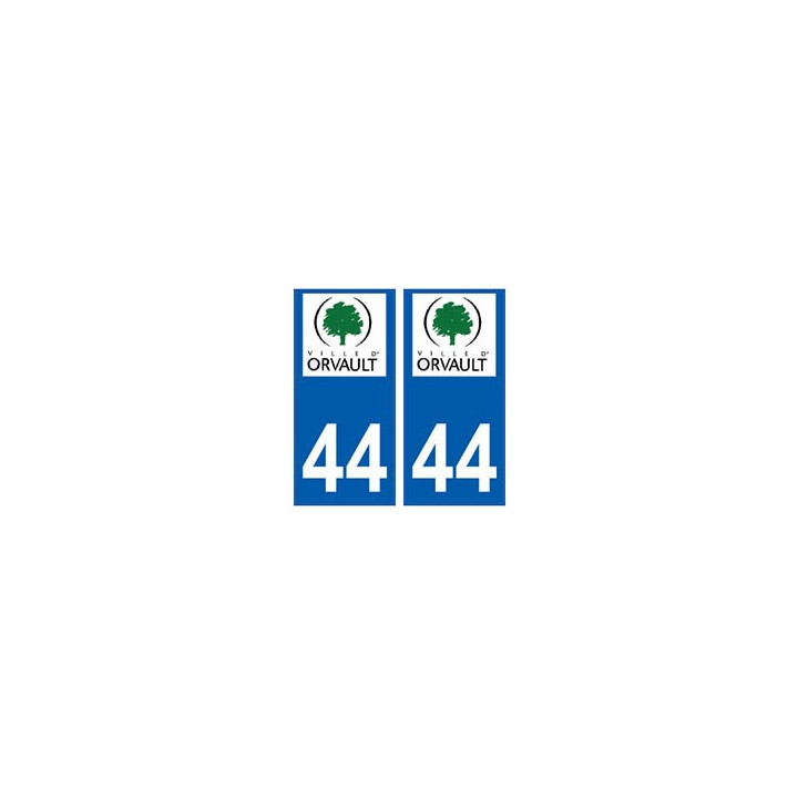 44 Orvault logo autocollant plaque stickers ville