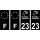 64 Pau logotipo de la etiqueta engomada de la placa de registro de la ciudad