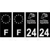 64 Pau logotipo de la etiqueta engomada de la placa de registro de la ciudad