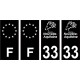 64 Pau logotipo de la etiqueta engomada de la placa de registro de la ciudad