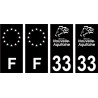 64 Pau logo adesivo piastra di registrazione city