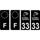 64 Pau logotipo de la etiqueta engomada de la placa de registro de la ciudad