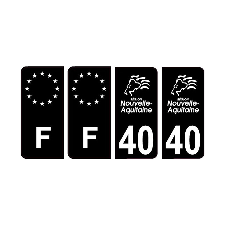 64 Pau logo sticker plate registration city