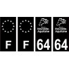 64 Pau logotipo de la etiqueta engomada de la placa de registro de la ciudad