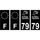 64 Pau logo sticker plate registration city