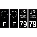 64 Pau logotipo de la etiqueta engomada de la placa de registro de la ciudad