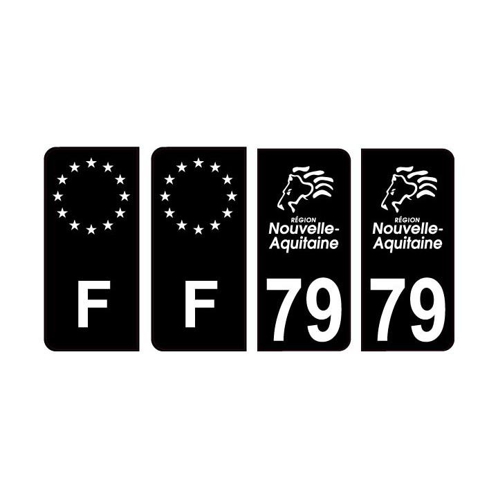 64 Pau logo sticker plate registration city