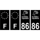 64 Pau logo adesivo piastra di registrazione city
