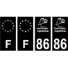 64 Pau logotipo de la etiqueta engomada de la placa de registro de la ciudad