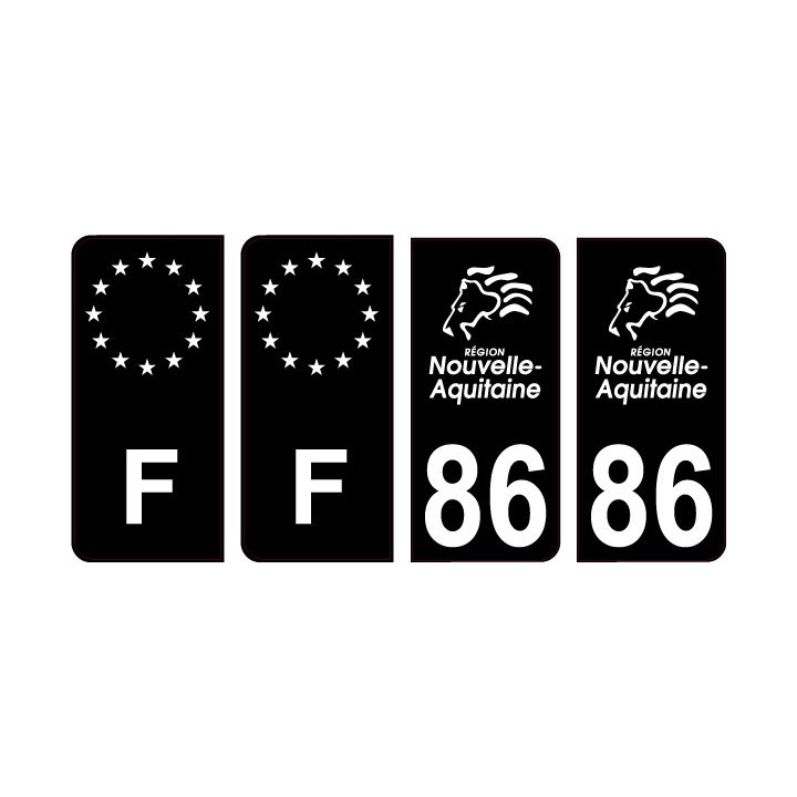 64 Pau logo sticker plate registration city