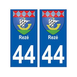 44 Rezé blason autocollant plaque stickers ville