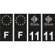 64 Pau logotipo de la etiqueta engomada de la placa de registro de la ciudad