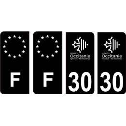 64 Pau logo sticker plate registration city