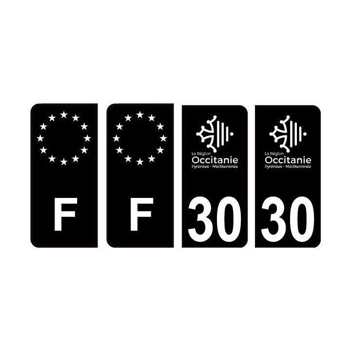 64 Pau logo sticker plate registration city