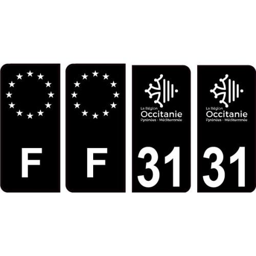 64 Pau logo sticker plate registration city