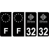 64 Pau logo sticker plate registration city