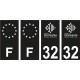 64 Pau-logo aufkleber plakette ez stadt