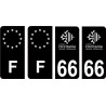 64 Pau logo sticker plate registration city