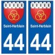 44 Saint-Herblain blason autocollant plaque stickers ville