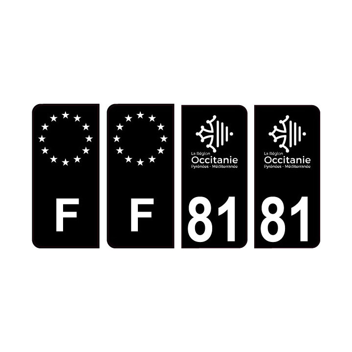 64 Pau logo sticker plate registration city