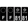 64 Pau logo sticker plate registration city