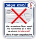 Cheque Refuse logo 2425 autocollant adhésif sticker
