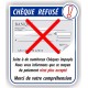 Cheque Refuse logo 2425 autocollant adhésif sticker