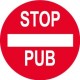 stop pub 3542 autocollant adhésif sticker