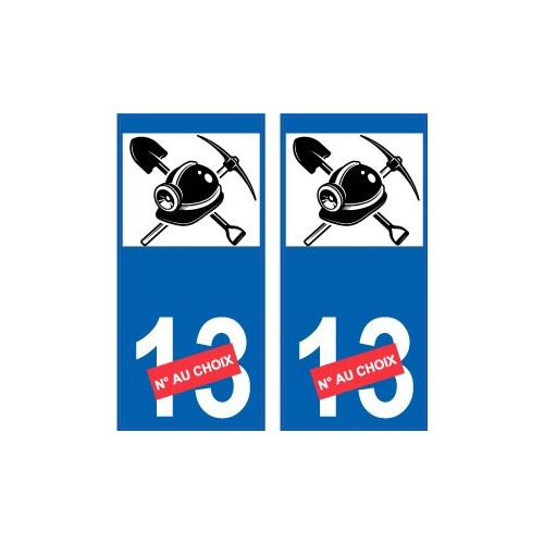 mineur numéro au choix Autocollant sticker plaque d'immatriculation