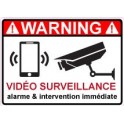 alarme vidéo surveillance 4632 autocollant adhésif sticker